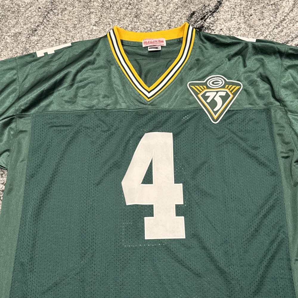 Mitchell & Ness Green Bay Packers Brett Favre #4 Throwback 1993 Jersey Size 54 - Picture 2 of 9